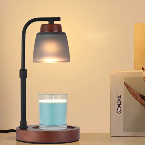 Modern Minimalist Lifting Solid Wood Cylinder 1-Light Melting Wax Table Lamp