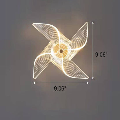 Modern Light Luxury Pinwheel Acrylic Aluminum LED Wall Sconce Lamp
