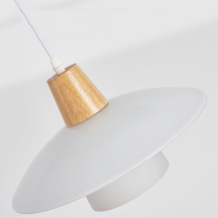 Japanese Minimalist Log Glass 1-Light Pendant Light