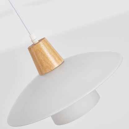 Japanese Minimalist Log Glass 1-Light Pendant Light