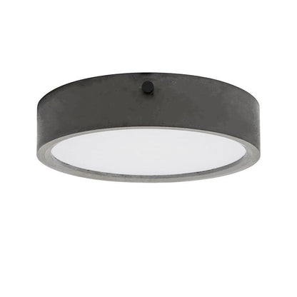 Industrial Simple Round Cement LED Flush Mount Ceiling Light