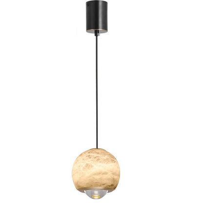 Contemporary Scandinavian Brass Aluminum Marble Ball LED Pendant Light For Bedside