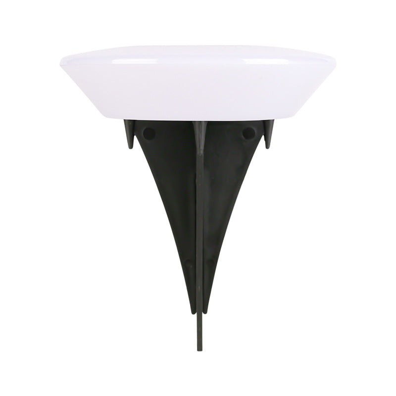 Modern Simplicity Solar Waterproof PP PS Round Conic LED Landscape Lighting Outdoor Light For Garden