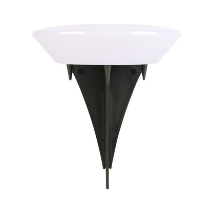 Modern Simplicity Solar Waterproof PP PS Round Conic LED Landscape Lighting Outdoor Light For Garden
