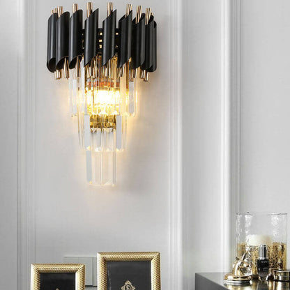 Modern Light Luxury Crystal 2-Light Wall Sconce Lamp