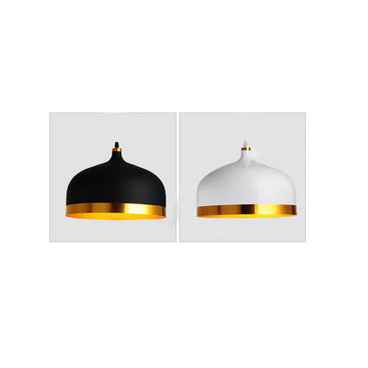 Modern Light Luxury Half Round Aluminum 1-Light Pendant Light