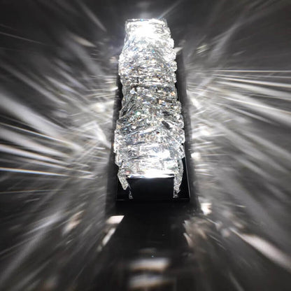 Modern Luxury Crystal Column LED Wall Sconce Lamp