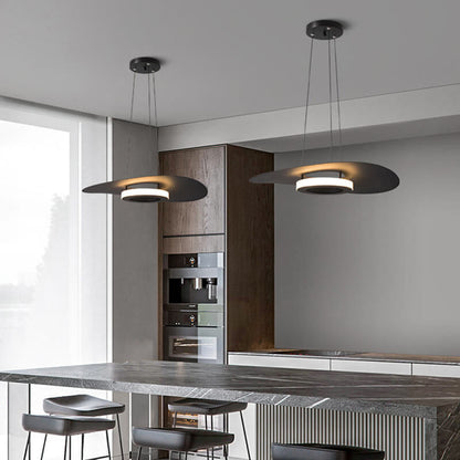 مصباح LED معلق على شكل قبعة من الألومنيوم بتصميم عصري بسيط