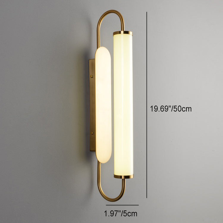 مصباح حائط LED بتصميم أسطواني من الحديد الأكريليكي بتصميم معاصر لغرفة المعيشة 