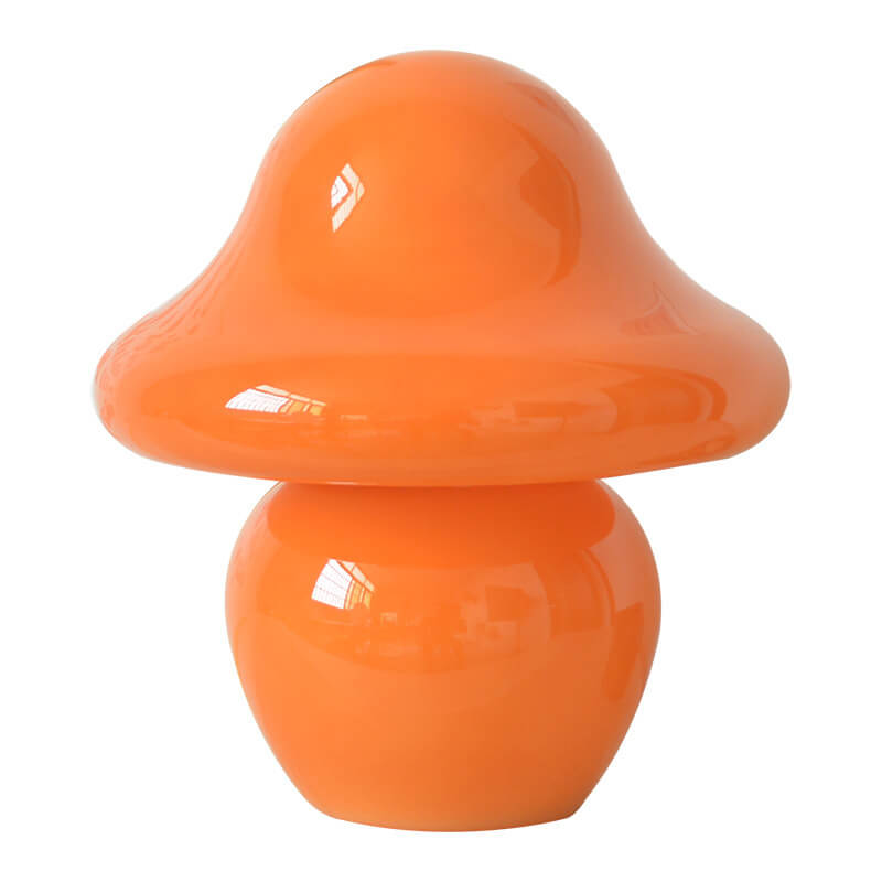 Modern Decorative Mushroom Striped Glass 1-Light Table Lamp