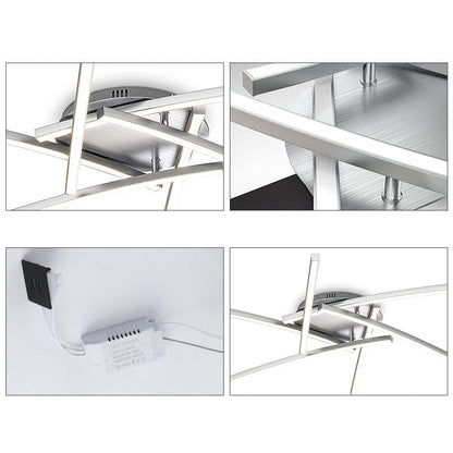 Modern Minimalist Line Geometry LED Semi-Flush Mount Ceiling Light