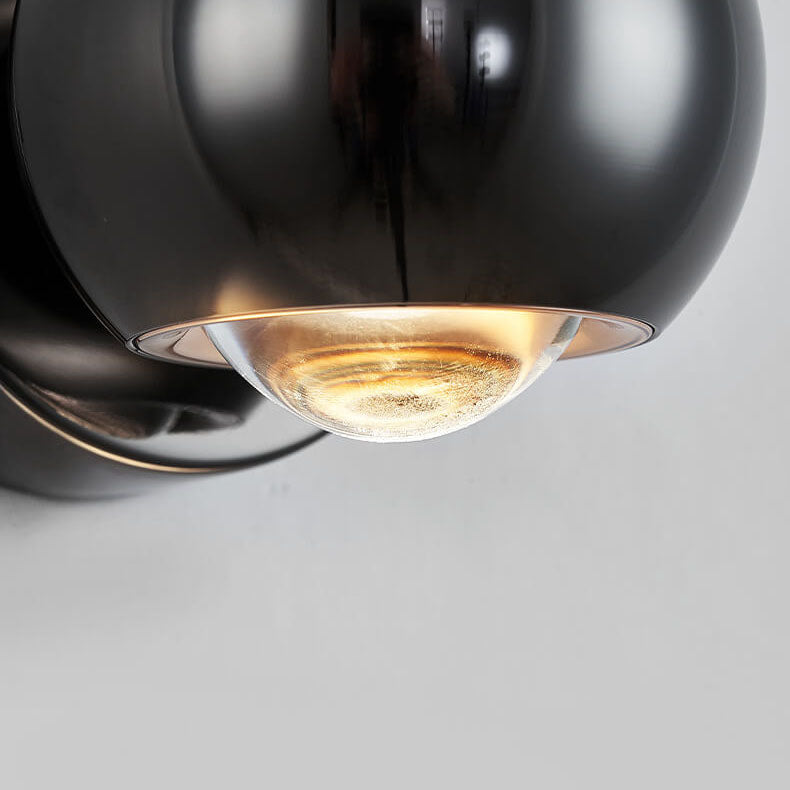 Modern Minimalist Solid Color Round Rotatable Iron Aluminum COB LED Wall Sconce Lamp