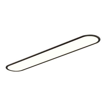 Modern Minimalist Iron Aluminum Acrylic Strip Elliptical LED Flush Mount Ceiling Light For Hallway