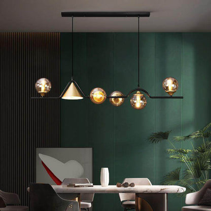 ثريا جزيرة فاخرة بتصميم كرة مستديرة من Nordic Creative Light، مزودة بـ 4/5/6 مصابيح 