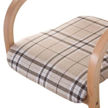 Contemporary Nordic Wood Cotton Linen Fabric PU Leather Velvet Sponge Square Dining Chair Backrest Armrest For Dining Room