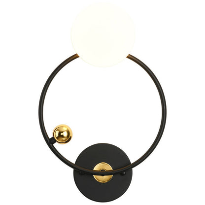 Nordic Minimalist Round Ball Iron Glass 1-Light Wall Sconce Lamp