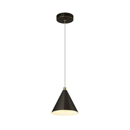 Nordic Minimalist Brass Cone 1-Light Pendant Light