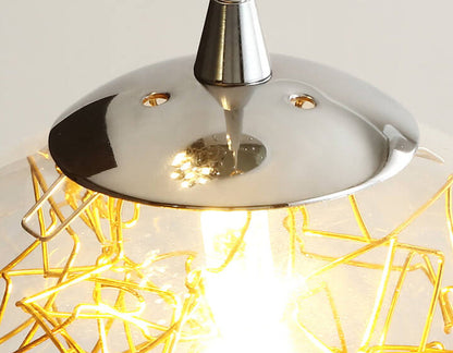 Modern Luxury Staircase Glass Ball Shade Loft Chandelier