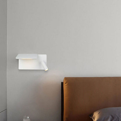 مصباح حائطي للقراءة LED مربع مسطح بتصميم بسيط على الطراز الاسكندنافي 