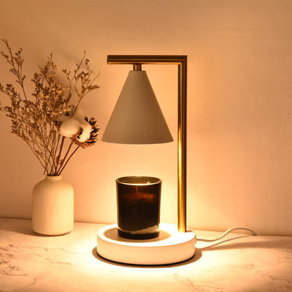 Simple Cone Shade Right Angle Arm 1-Light Melting Wax Table Lamp