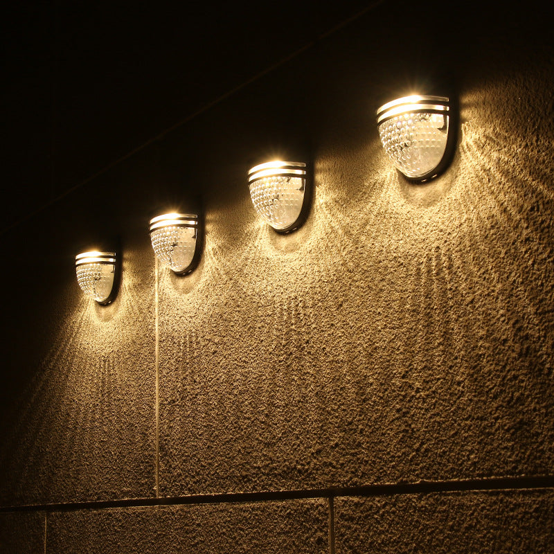 مصباح حائط LED بيضاوي الشكل بتصميم خلية النحل مصنوع من مادة ABS PC، مقاوم للماء، بتصميم عصري بسيط، مناسب للفناء الخارجي 