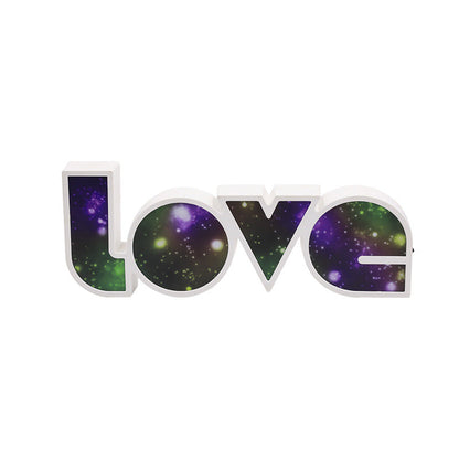 Modern Art Deco Waterproof PS LOVE Letter LED Table Lamp For Bedroom