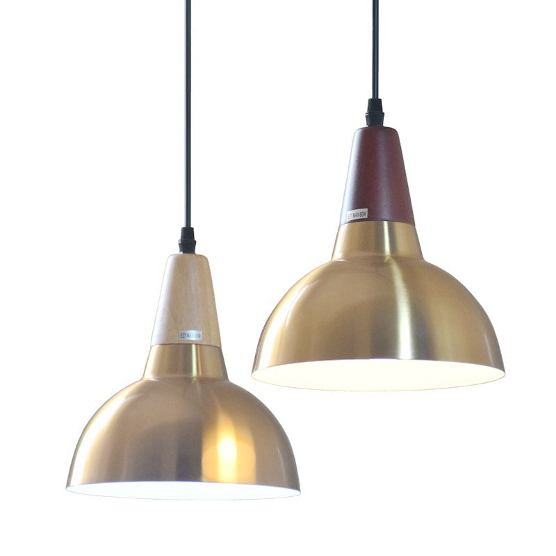 Contemporary Simplicity Iron Semicircle Shade 1-Light Pendant Light For Living Room