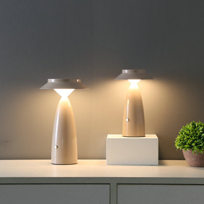 Contemporary Creative Mushroom Iron Acrylic LED Table Lamp For Bedroom