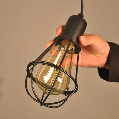 Industrial Vintage Birdcage Iron 1-Light Pendant Light