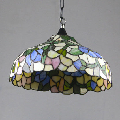 Tiffany Vintage Glass Shade 1-Light Pendant Light