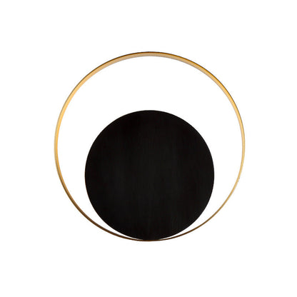 Modern Minimalist Iron Circle Ring 1-Light Wall Sconce Lamp For Bedroom