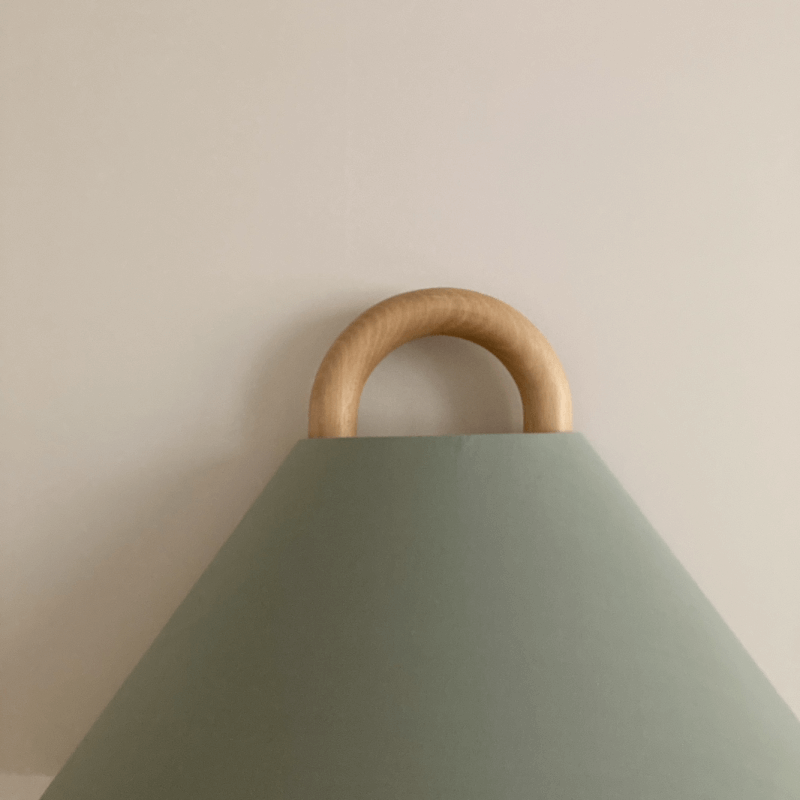 Modern Original Solid Wood Pleated Semi-Circle 1-Light Wall Sconce Lamp