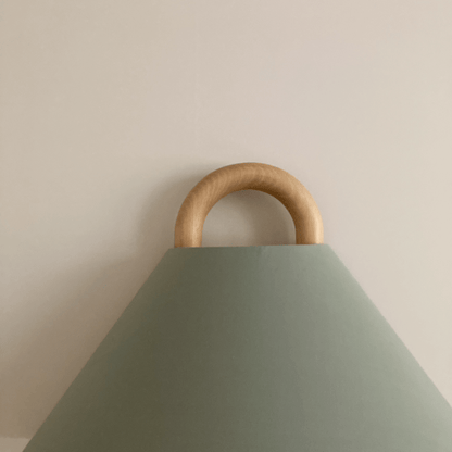 Modern Original Solid Wood Pleated Semi-Circle 1-Light Wall Sconce Lamp
