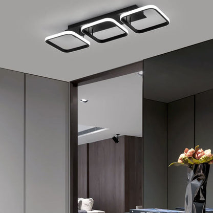 Nordic Simple Creative Square Combination Design LED Semi-Flush Mount Light