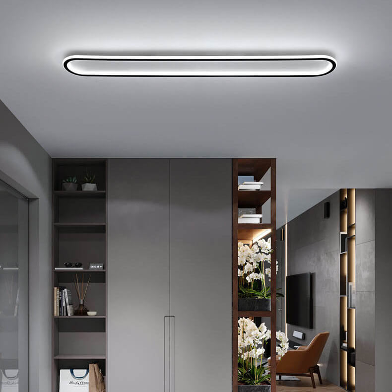 مصباح سقف LED طويل من السيليكون الحديدي بتصميم عصري بسيط لغرفة النوم 
