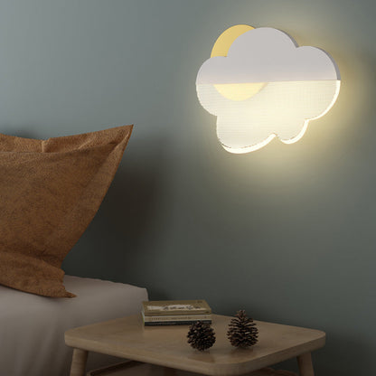 Contemporary Simplicity Iron Acrylic Cloud Shade LED Wall Sconce Lamp For Living Room