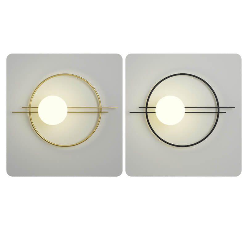 Nordic Creative Circle Ring Glass Ball 1-Light Wall Sconce Lamp