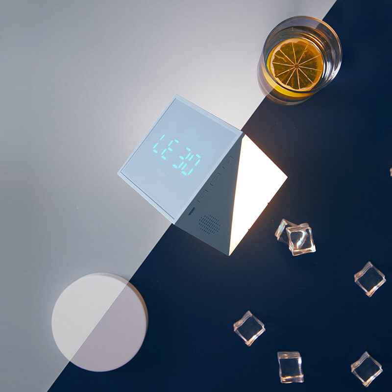 Creative Rubik's Cube Clock Led Night Light USB Smart Table Lamp