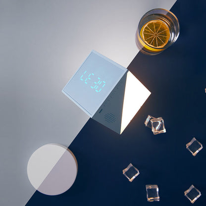 Creative Rubik's Cube Clock Led Night Light USB Smart Table Lamp