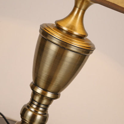 Nordic Vintage Fabric Cone Hardware 1-Light Table Standing Floor Lamp