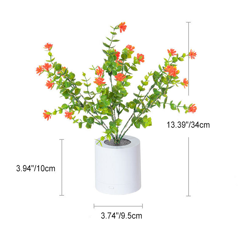 Modern Minimalist Plastic Flower Lotus LED Table Lamp For Living Room