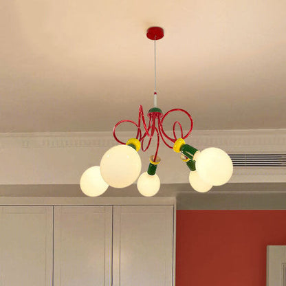 Modern Minimalist Iron Colored Fruit 2/3/5-Light Chandelier