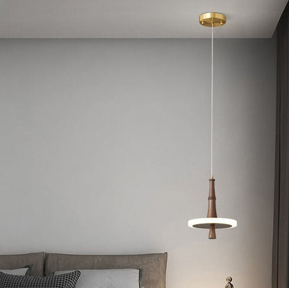 Modern Creative Personality Solid Wood LED Pendant Light