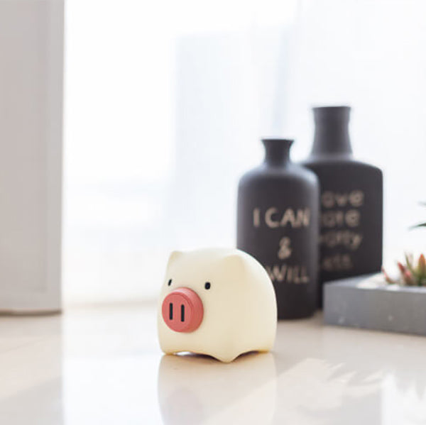 Creative Cute Pig Touch Timer LED Night Light Decorative Table Lamp