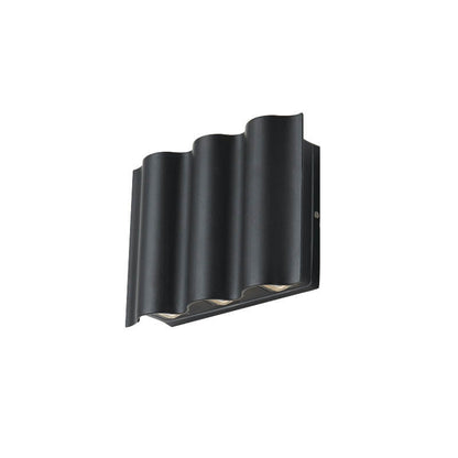 Modern Wave Aluminum Waterproof LED Outdoor Wall Sconce Lamp
