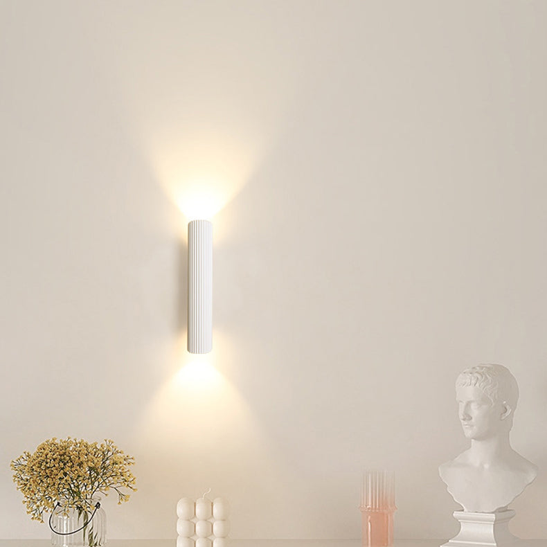 Modern Simplicity Iron Aluminum Roman Column Strip LED Wall Sconce Lamp For Bedside