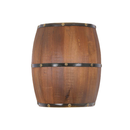 Industrial Vintage Half Barrel Wood LED Wall Sconce Lamp