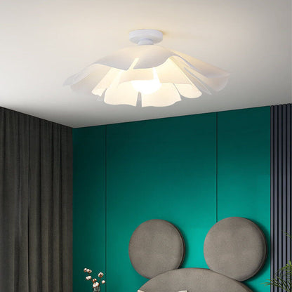 Modern Creative Petal Acrylic Lampshade 1-Light Semi-Flush Mount Ceiling Light