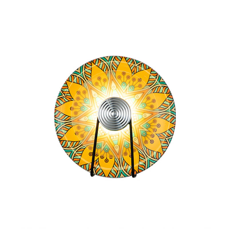 مصباح حائط LED دائري من الحديد المطاوع الصيني بتصميم عتيق 