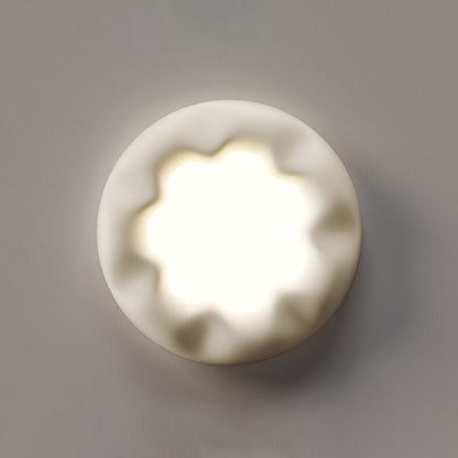 Modern Cream Flower Design Resin Acrylic LED Flush Mount Ceiling Light